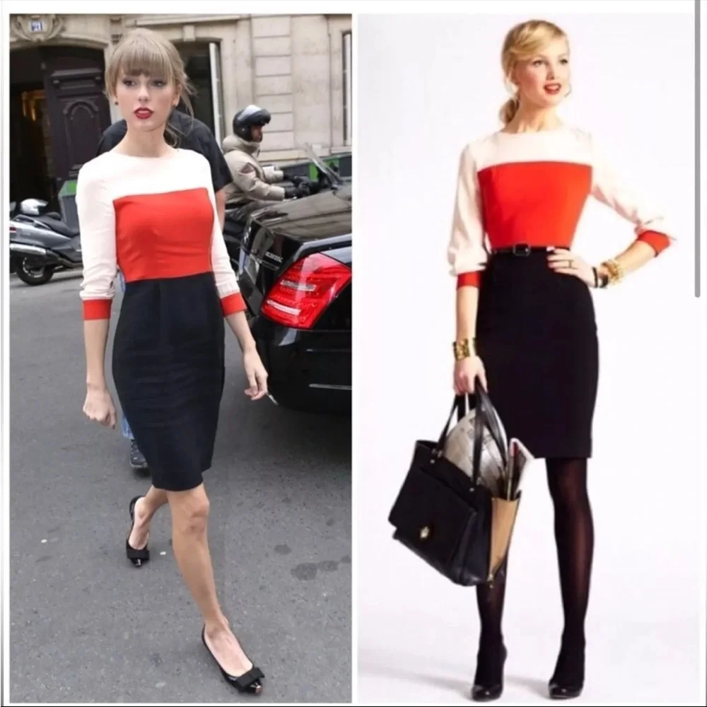 Kate Spade Parker Colorblock Sheath Dress - Taylor Swift Style! Size 0 - Picture 2 of 13